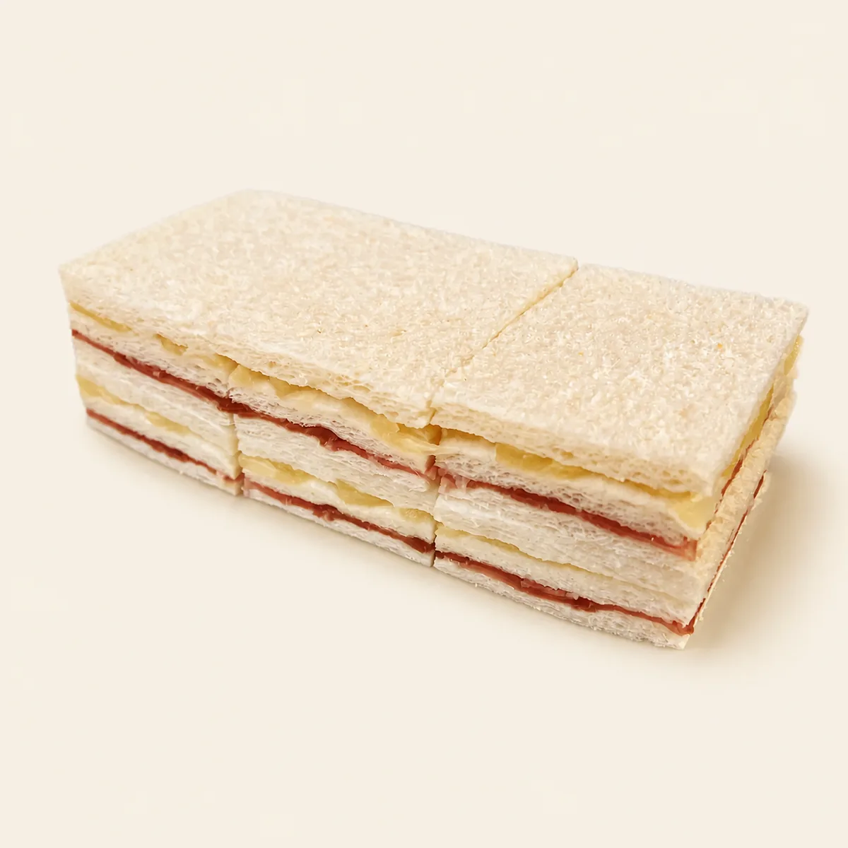 Sándwich de jamón crudo y ananá